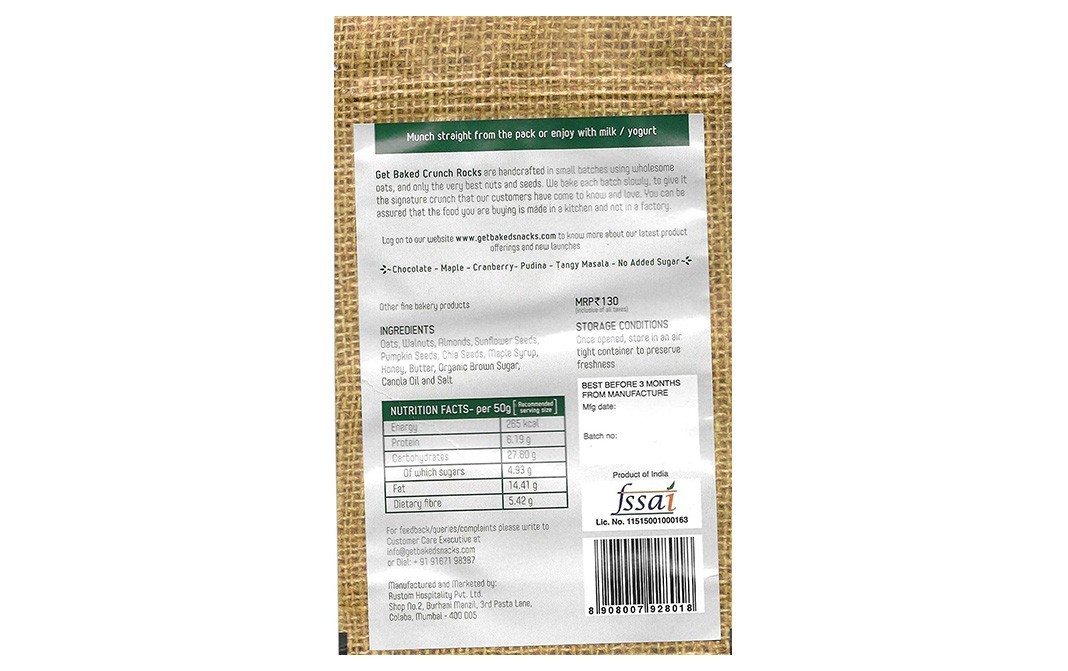 Get Baked Maple Crunch Rocks    Pack  100 grams